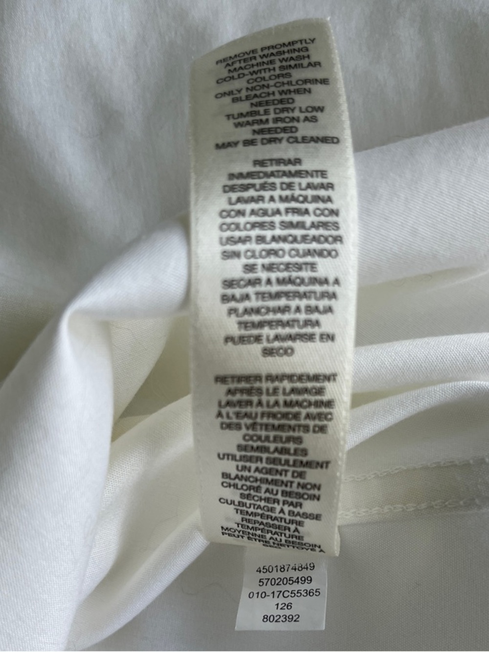 Chico's No Iron Button-Back Detail Ivory Blouse - Size S - Like new - Picture 9 of 11